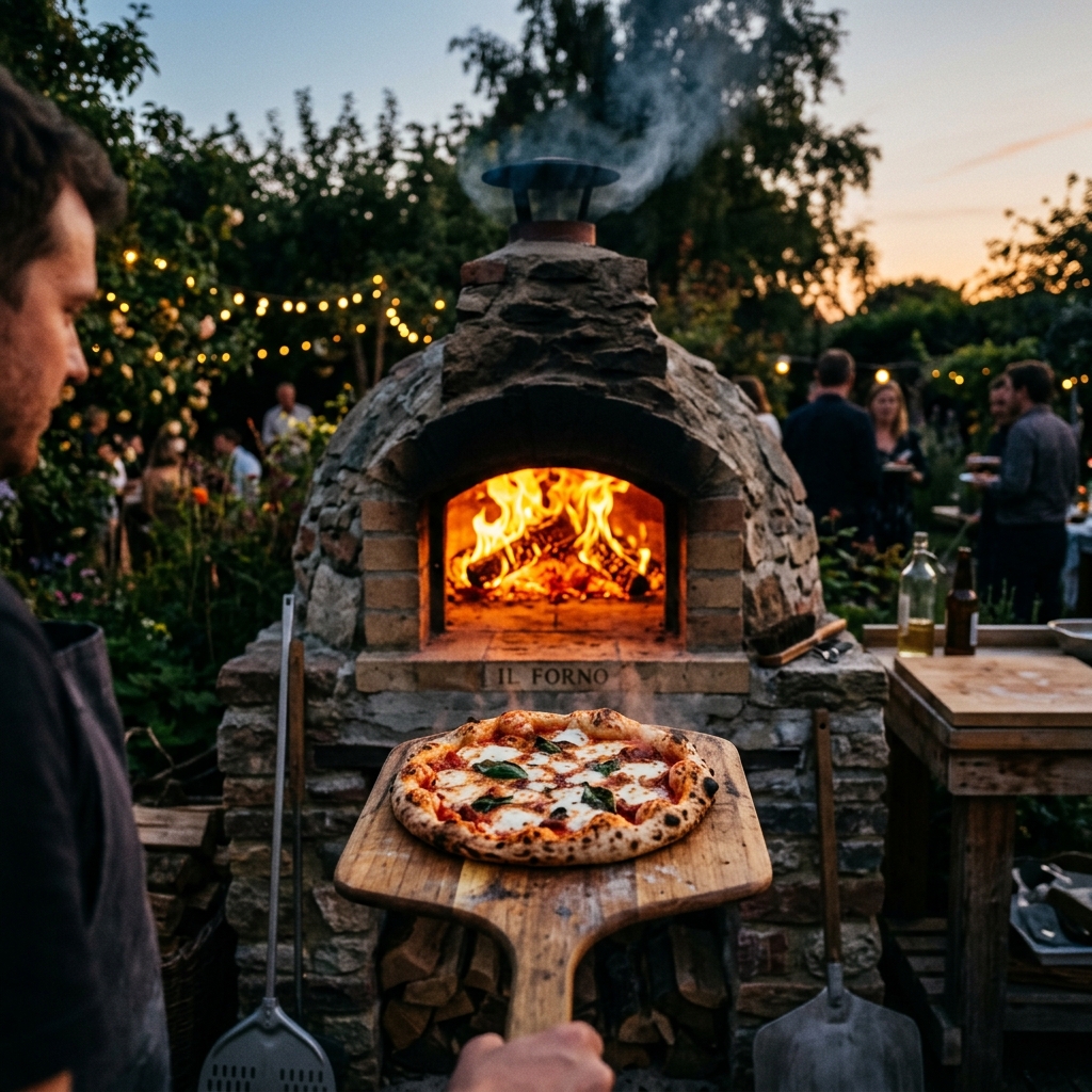 Wood-fired pizza oven
